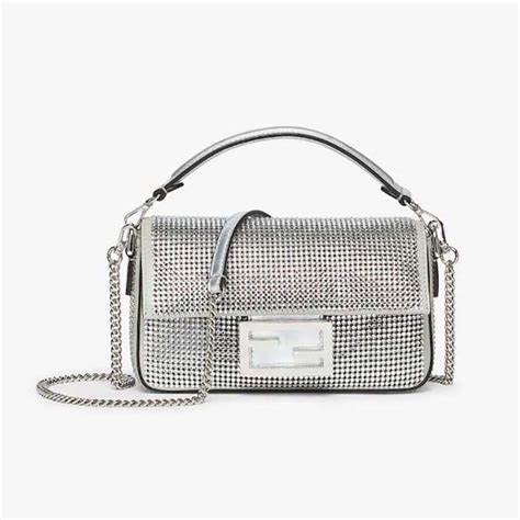 fendi shearling baguette bag|fendi baguette silver.